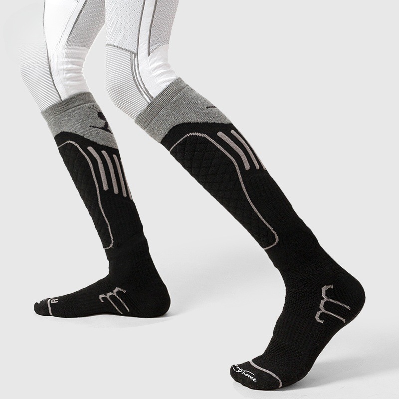 Ski homme, automne hiver, bas chauds et épais pour femmes, cyclisme professionnel, course à pied, randonnée, chaussettes en laine compressée_voghion.com