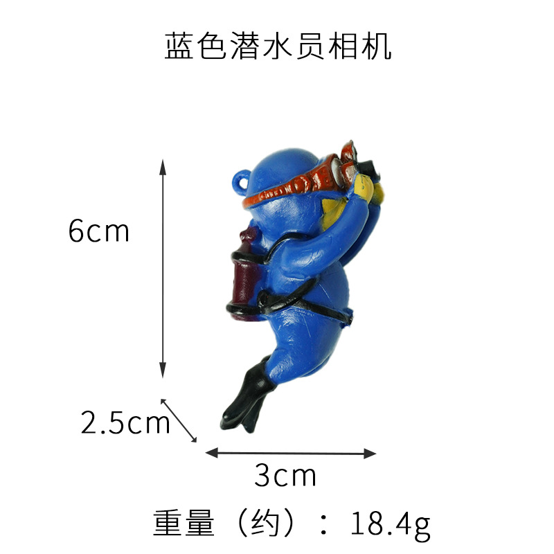 Spot al por mayor azul naranja gordo buzo acuario ornamento acuario flotante decoración de paisajismo marina hombre rana