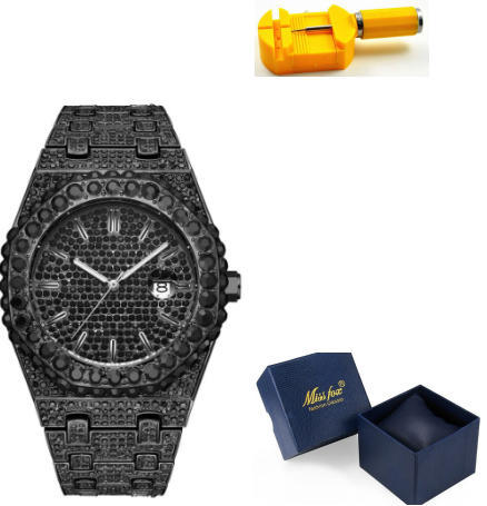 MISSFOX 腕時計ドロップシッピング mantianxing ダイヤモンドメンズクォーツ時計ファッションフルダイヤモンド腕時計メーカー