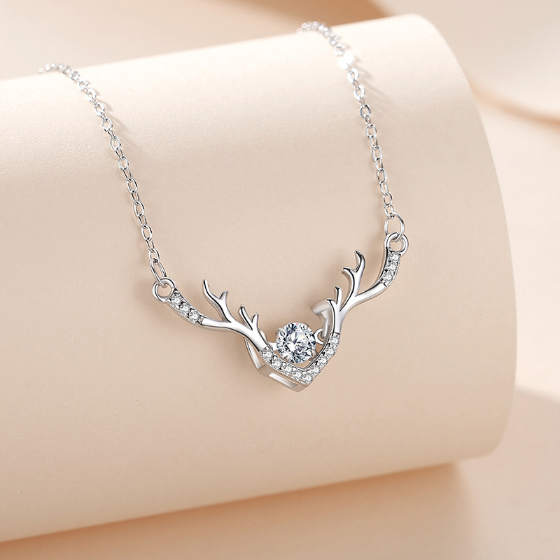 S925 collar de plata esterlina Yilu usted collar inteligente de las mujeres de estilo japonés y coreano móvil cadena clavícula regalo de Navidad