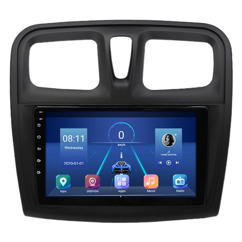 Aplicable a 14-17 Renault Sandero Android reproductor de navegación MP5 Radio 4 + 64 Carplay incorporado