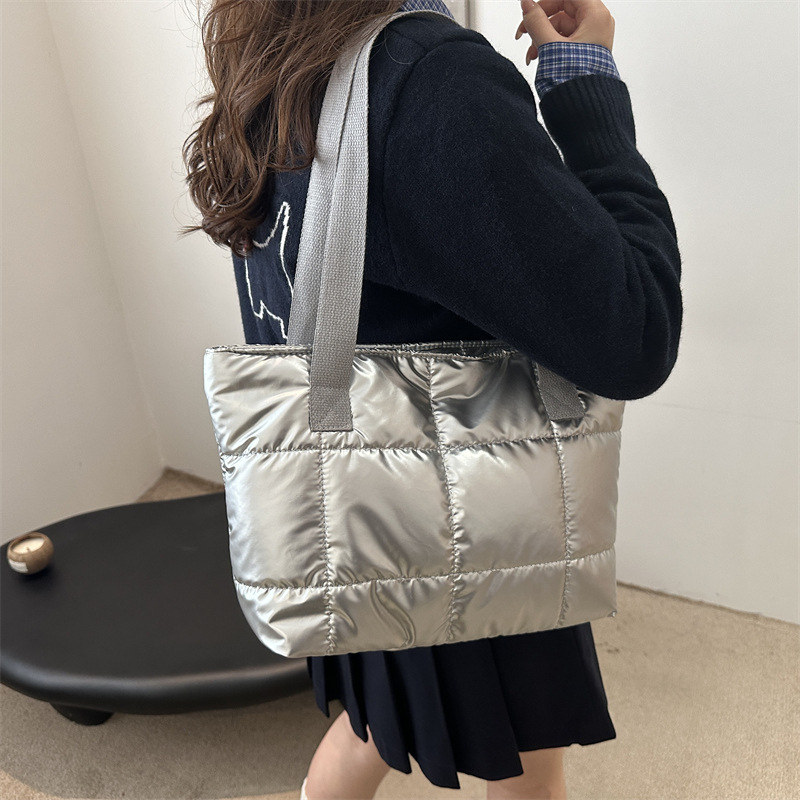 2024 nuevo bolso de moda bolso de mujer bolso de algodón espacial coreano bolso de hombro bolso de mano bolso de invierno bolso de tote