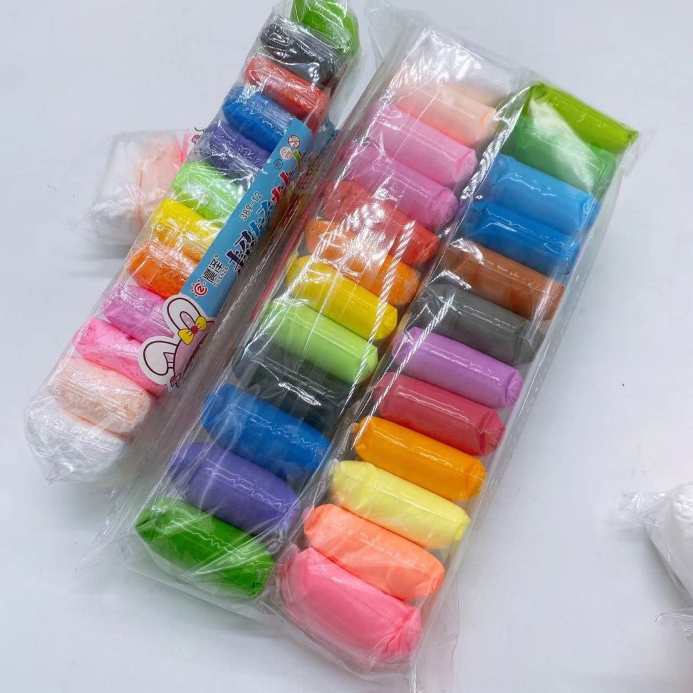 Espacio de arcilla ultraligera arcilla coloreada jardín de infantes Plastilina juguetes de bricolaje hechos a mano 2 yuanes fabricante de grandes almacenes lote