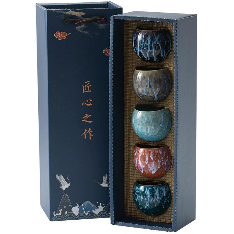 Kiln Five Elements Cup Ceramic Single Cup Master Cup Building Cup Cup Set Tianmu glaze Dragon Egg Cup Gift
