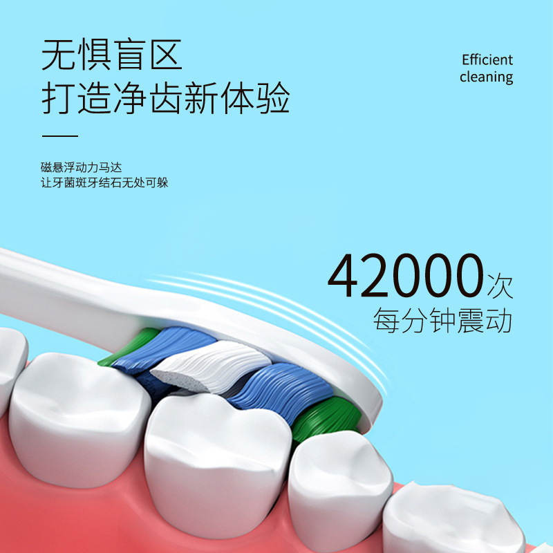 Cross-border electric toothbrush, soft-bristled toothbrush, toothbrush, rechargeable, fully automatic, universal for adults and children, manufacturer wholesale