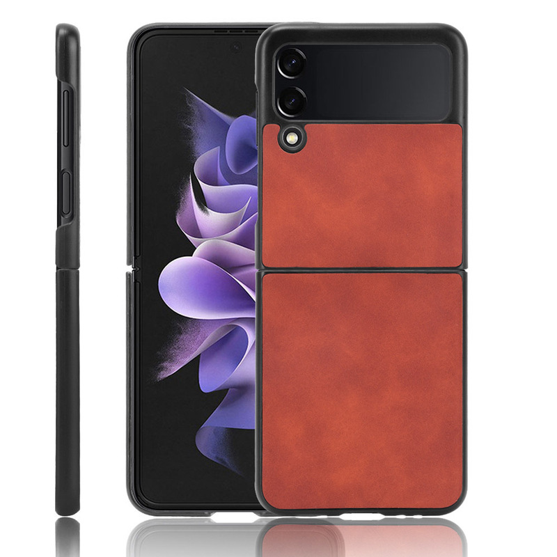 Samsung Z FLIP4 phone case for Samsung Galaxy Z Flip3 5g skin-sensitive leather pattern protective case