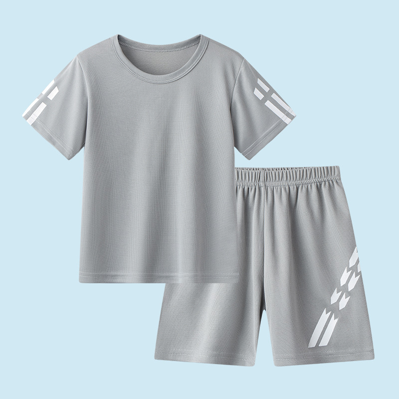 Children's Short Sleeve Quick Drying Clothes Suit Outdoor Breathable Sportswear