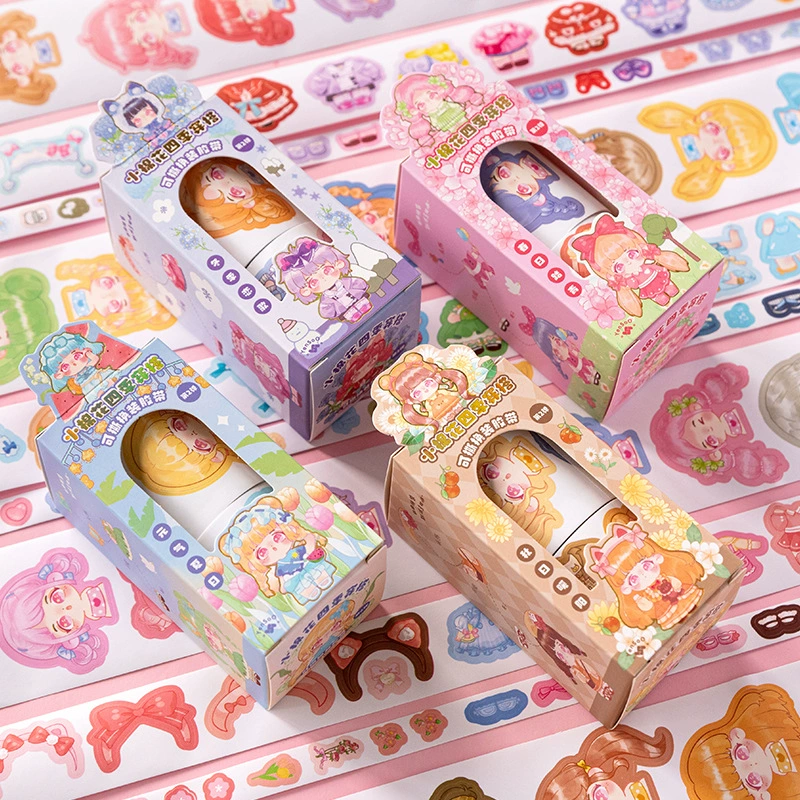 Cotton cartoon paper tape, creative decorations, scheduler