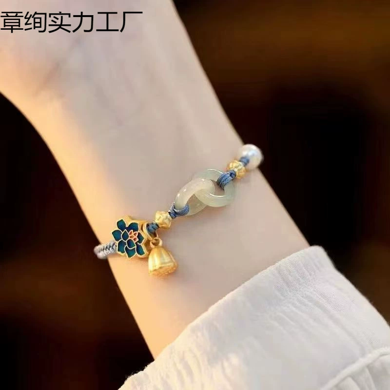 Браслет в китайском стиле, женский нишевый дизайн, плетеный жемчужный браслет в древнем стиле, подарок лучшей подруге