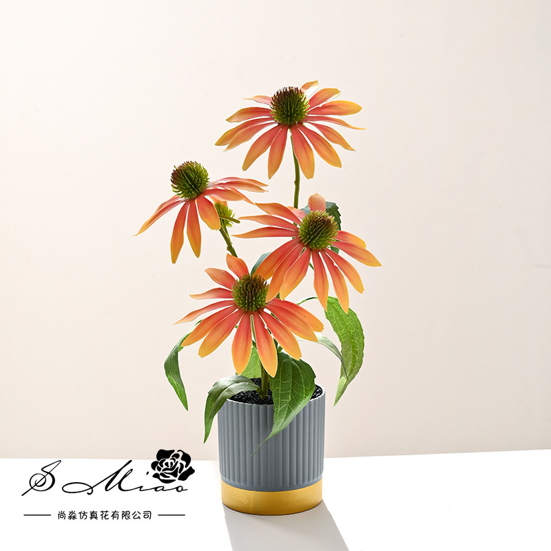 Simulación de flores sensación de pinza bonsai decoración creativa fábrica directa de plantas verdes artificiales flores falsas imitación de maceta