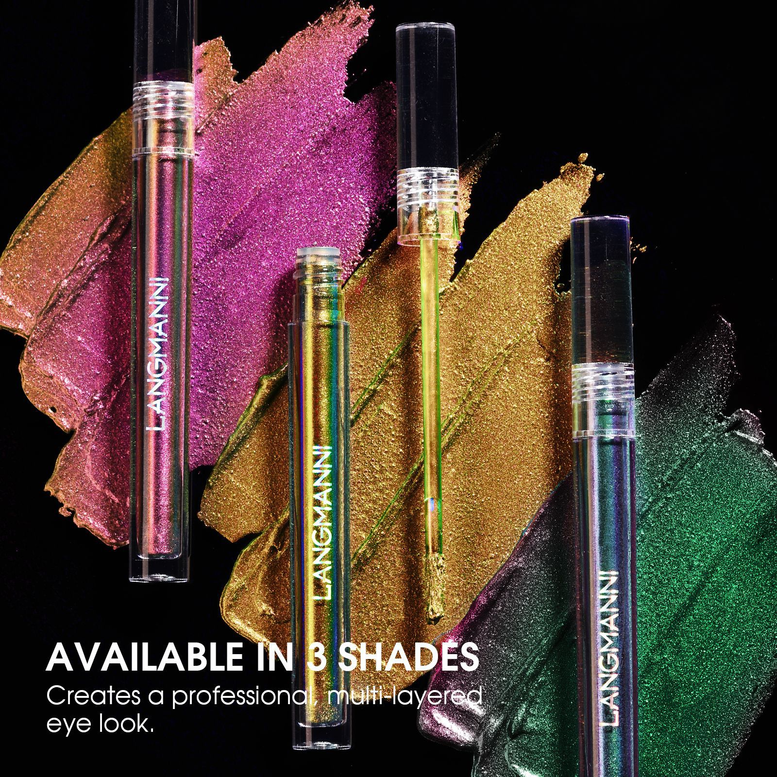 Langmanni Single Chameleon Liquid Eyeshadow shines with eyeshadow liquid eye makeup undefined