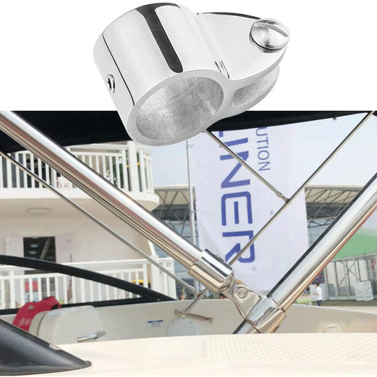 Marine stainless steel 316 sliding cap yacht awning fixed connector mirror polished sliding sleeve marine hardware