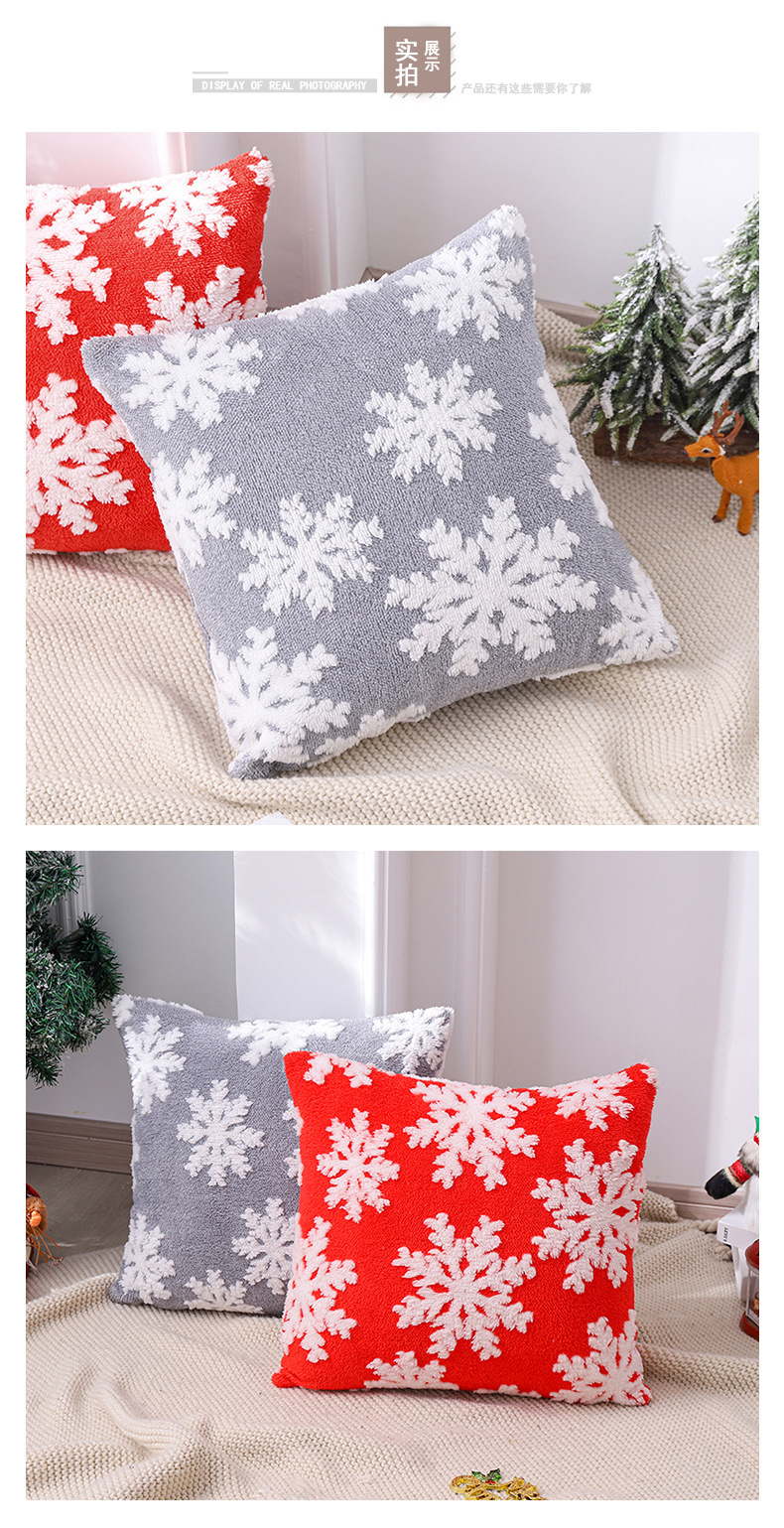 Christmas Snowflake Print Pillowcase Wholesale Nihaojewelry display picture 5