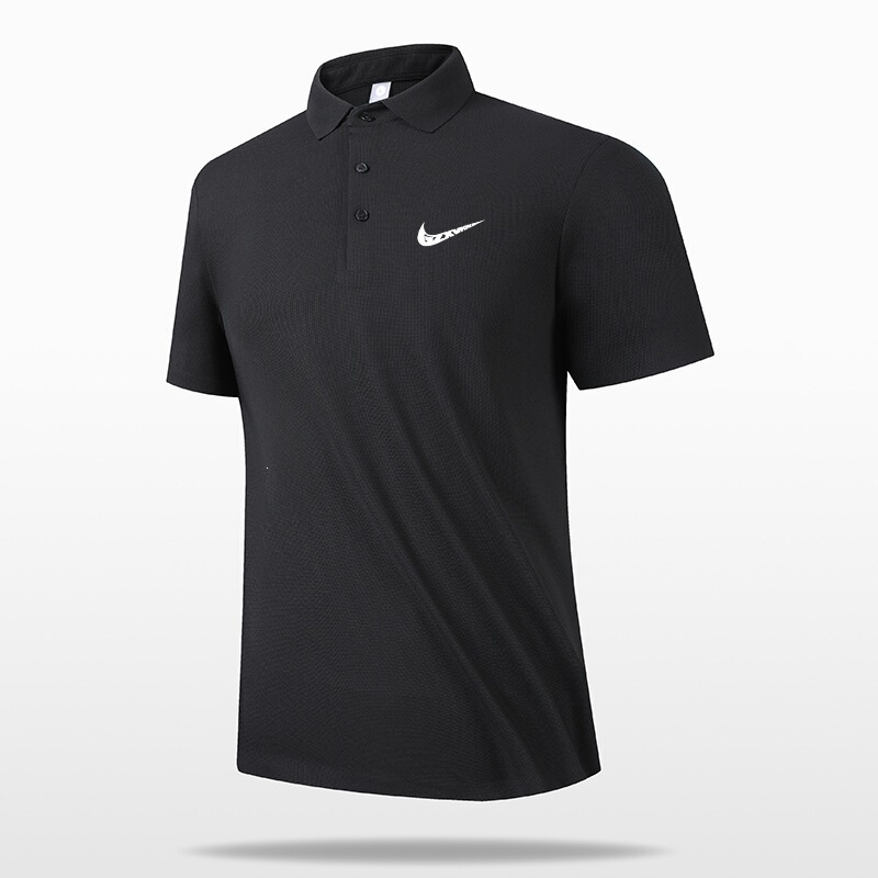Cross-Border Men's Seamless Ice Silk Short-Sleeve Polo Shirt, New Summer Style, Turn-Down Collar T-Shirt, Men's Business Casual Top Cross-Border Men's Seamless Ice Silk Short-Sleeve Polo Shirt, New Summer Style, Turn-Down Collar T-Shirt, Men's Business Casual Top