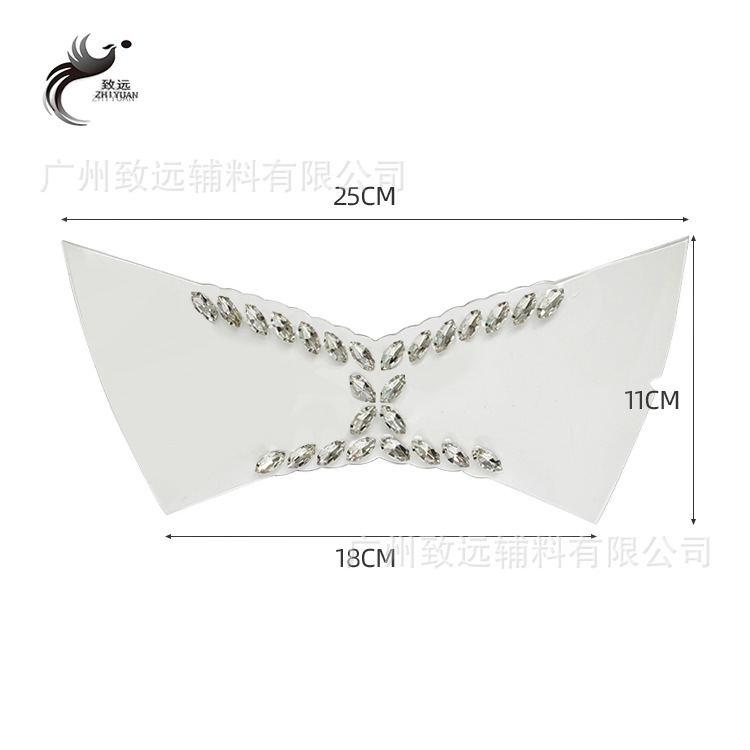 Nailing transparente Vamp zapato flor accesorios sandalias zapatillas decorativas Ropa Accesorios fábrica al por mayor rhinestone de lujo