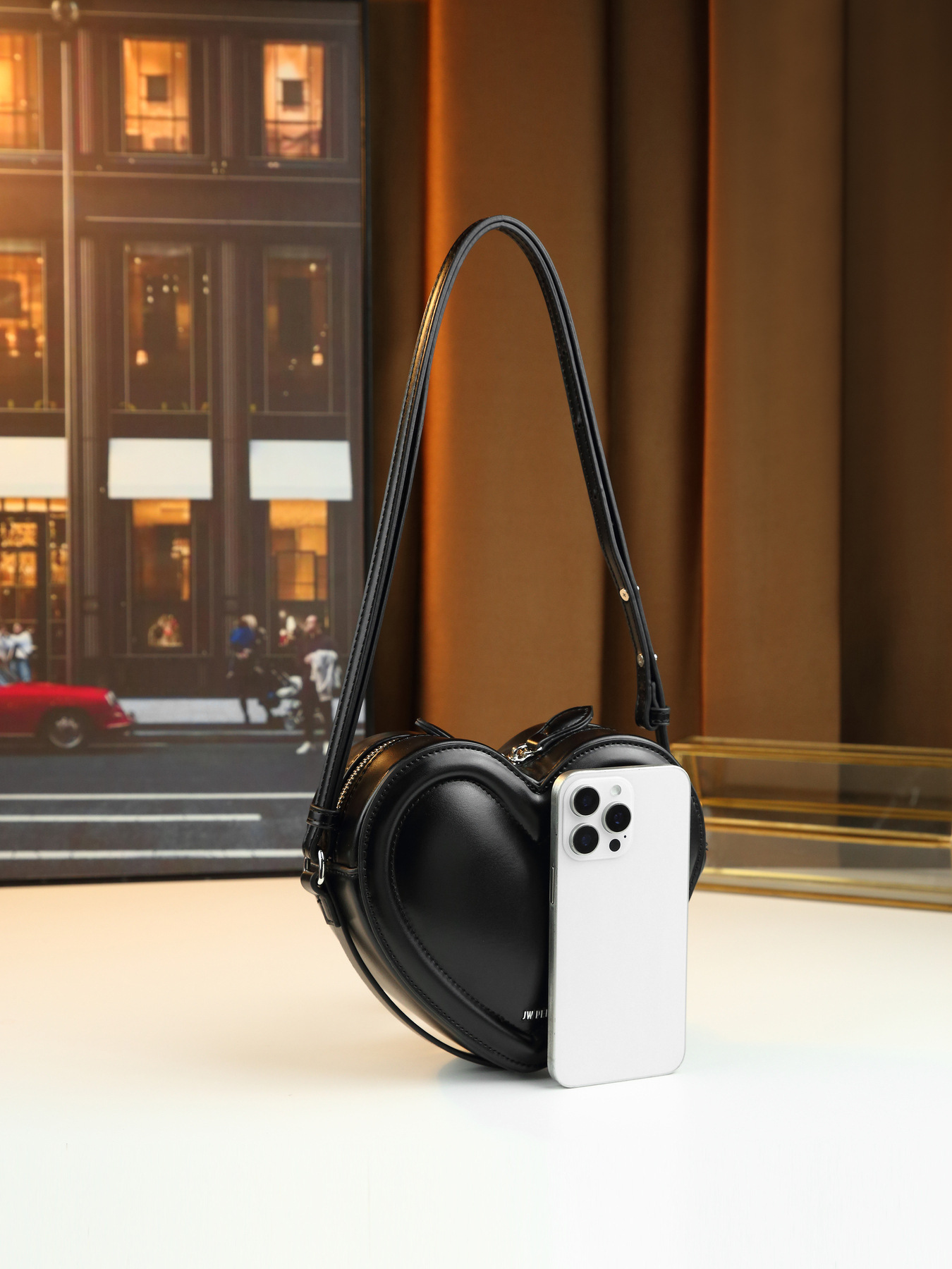 Borsa a tracolla a forma di cuore per donna design 3d unico_voghion.com