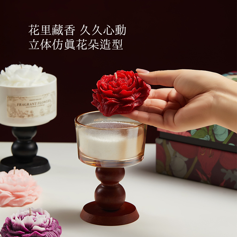 Yafeng Flower Story クリエイティブフレンドアロマセラピーキャンドルギフトボックス誕生日卒業ギフトハイエンド新婚ギフト|undefined