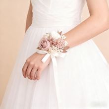韩系风香槟手腕花胸花襟花新娘伴娘姐妹花结婚服装配饰成品组合花