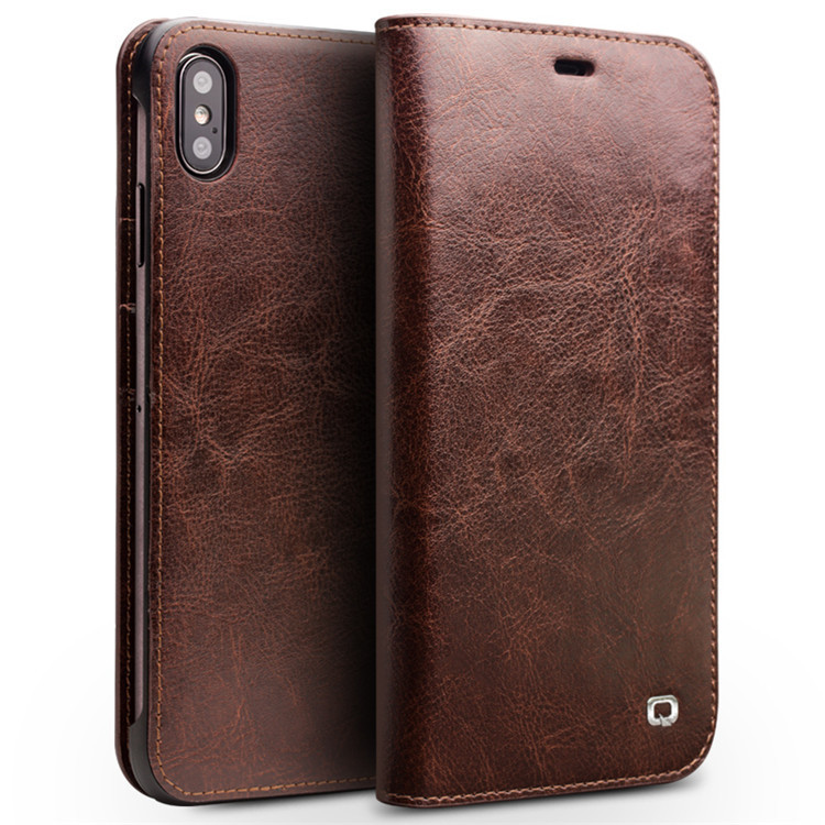Ốp lưng da thật cho iPhone 7/8 Plus, Xr, Xs Max – Bao da doanh nhân chống sốc viền dày — Màu nâu cổ điển iphone7 4,7 inch, Màu đen cổ điển iphone7 4,7 inch, IPhone8 màu nâu cổ điển, IPhone8 đen cổ điển