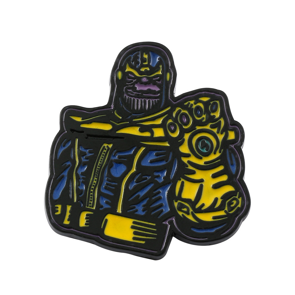 Nuevo broche de película europea y americana de Marvel transfronteriza Moonlight Knight Crimson Bruja Loki Thanos esmalte PIN