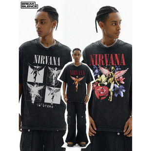 NIRVANA�u�L��ʽ�͹Ŷ���T��ˮϴ�ذ��羳ӡ����������vintage��