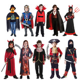 Хэллоуин Детский костюм ужасов скелет скелет скелет призрачный костюм вампира Демон Демон Зомби Смертельная одежда