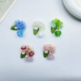 超清新百搭田园风花朵 diy发簪包包耳饰发饰服饰衣帽鞋花辅料配件