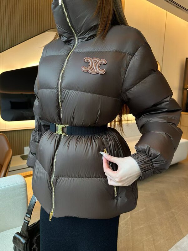 【深圳南油】CE凯旋门90白鸭绒羽绒外套面包服配腰带百搭款式|undefined