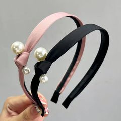 小香風珍珠發箍女高顱頂外出百搭頭箍夏季洗臉化妝發卡高級感頭飾