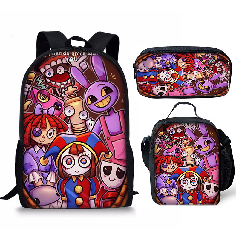 THE AMAZING DIGITAL CIRCUS student school bag meal bag pencil case spine protector 3