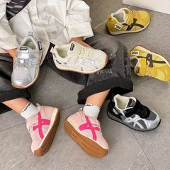 儿童运动鞋2025秋季网面软底阿甘鞋女童跑步鞋男童魔术贴休闲鞋子