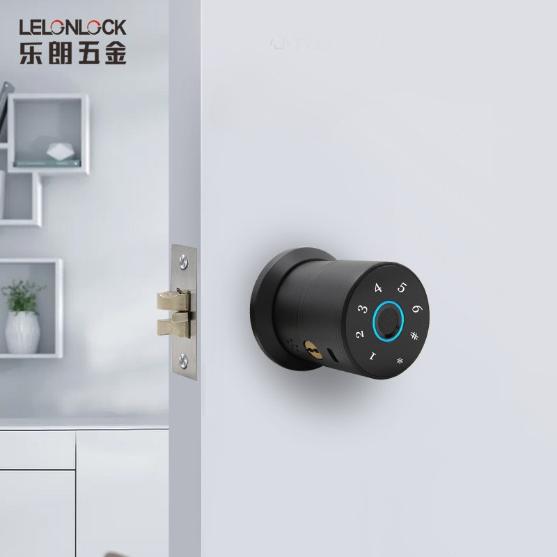 Cerradura de huellas dactilares de puerta de madera interior personalizada lengua única cerradura electrónica inteligente reemplazo de cerradura esférica cerradura de huellas dactilares de puerta doméstica