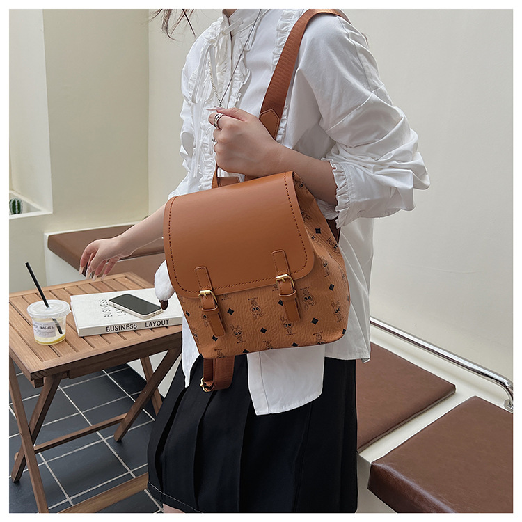 This is a niche design for women, featuring cartoon animal prints. It is a pink backpack with a high level of appearance and large capacity for travel undefined