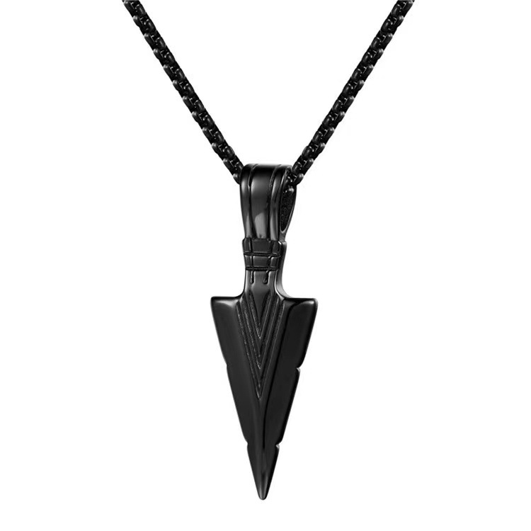 Arrow Pattern Men's Gender Hip-Hop Arrow Titanium Steel Men's Pendant Necklace