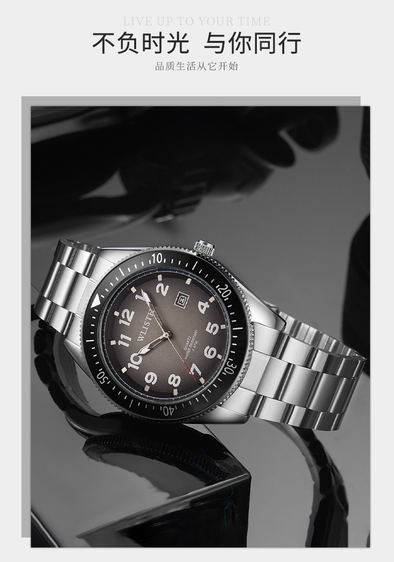 Title 4, Montre Homme Quartz Lumineuse Étanche avec Cale...