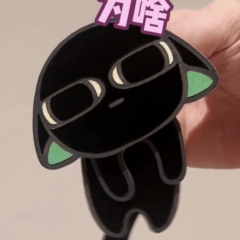 卡通天才罗小黑小猫谷子战记亚克力钥匙扣钥匙圈摇摇包挂件萌物|undefined
