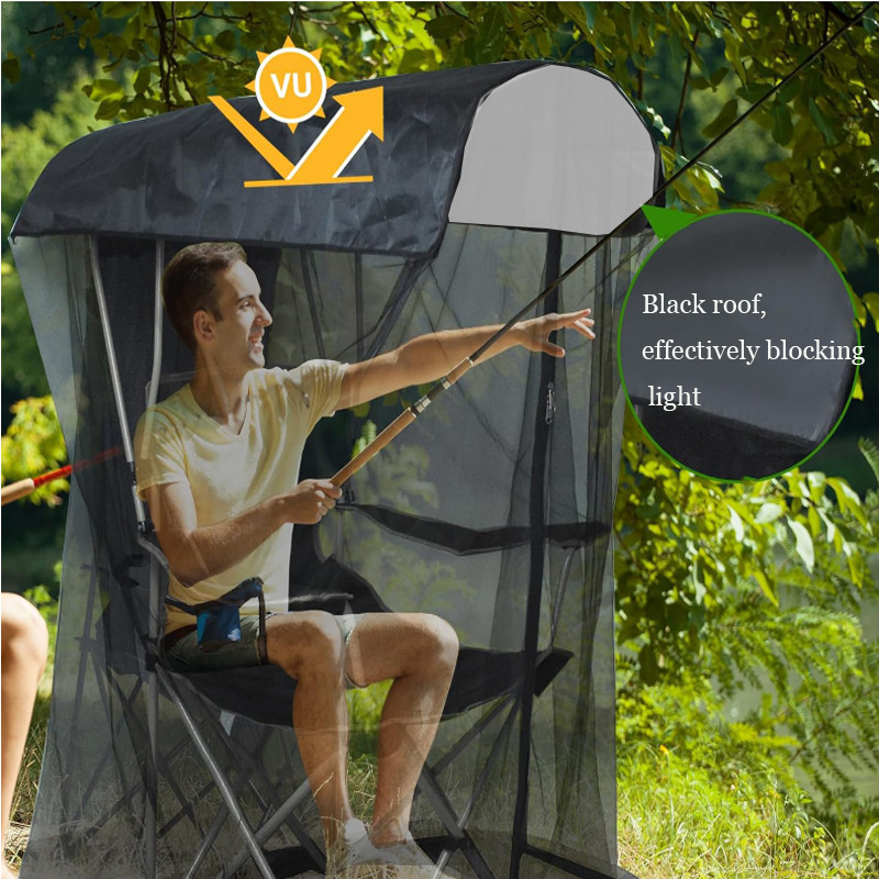 tienda de pesca rápida y conveniente a prueba de mosquitos sombra solar a prueba de lluvia tienda de pesca a prueba de mosquitos