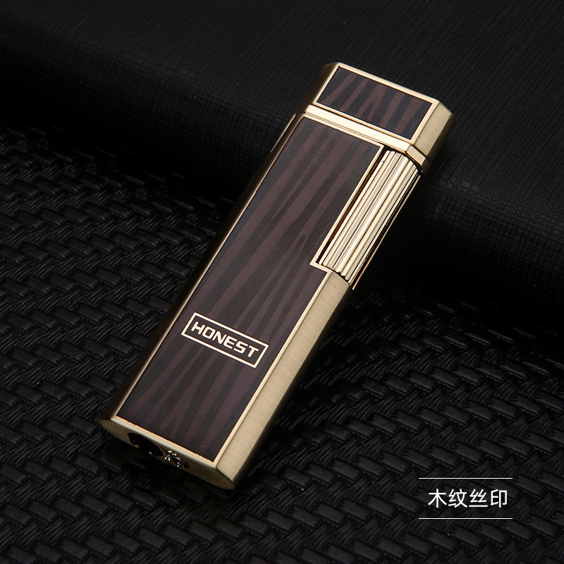 百誠の新型の軽薄な逸品の金属の空気を入れる斜めの火のライターのビジネスのファッションの贈り物は彼氏のたばこの器具の卸売りに送ります。|undefined