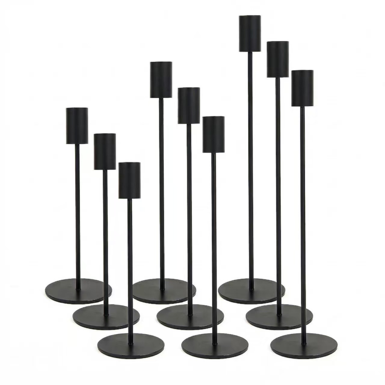 Ventas calientes de candelabros de cilindro recto Amazon candelabros de hierro forjado candelabros de oro europeo simple candelabros de seis piezas calientes image 18