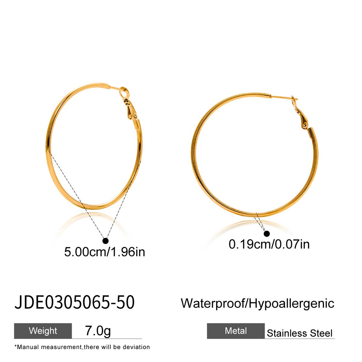 Wanxing Europa y los Estados Unidos transfronterizos aretes de acero inoxidable grandes círculos ligeros de lujo joyas de alta calidad nicho de diseño de orejas de acero de titanio