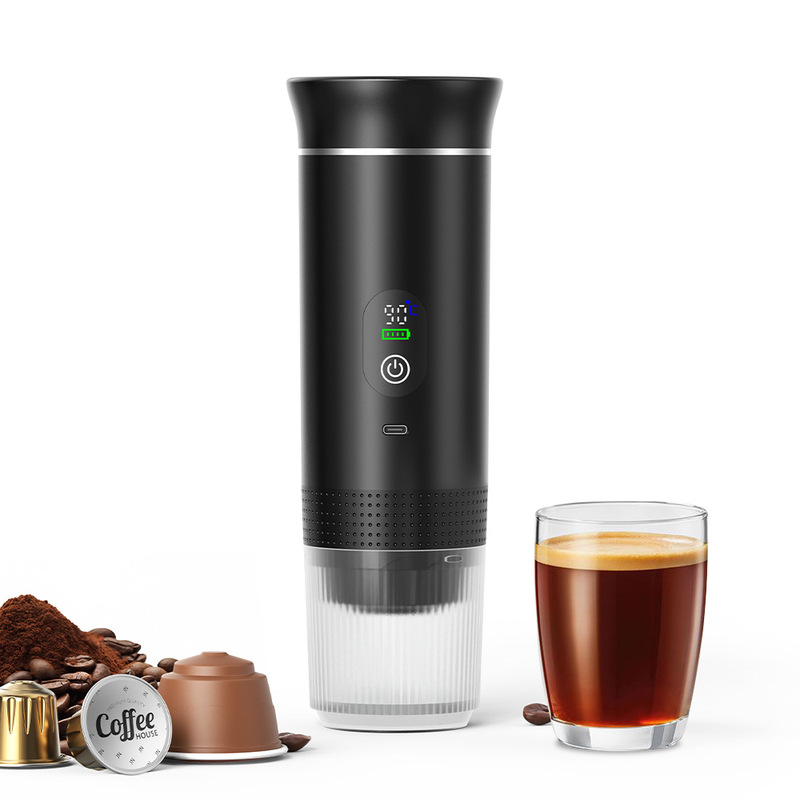 Cross-Border [Lcd Display Model] Portable Capsule Coffee Machine American Espresso Electric Heating Pump Type