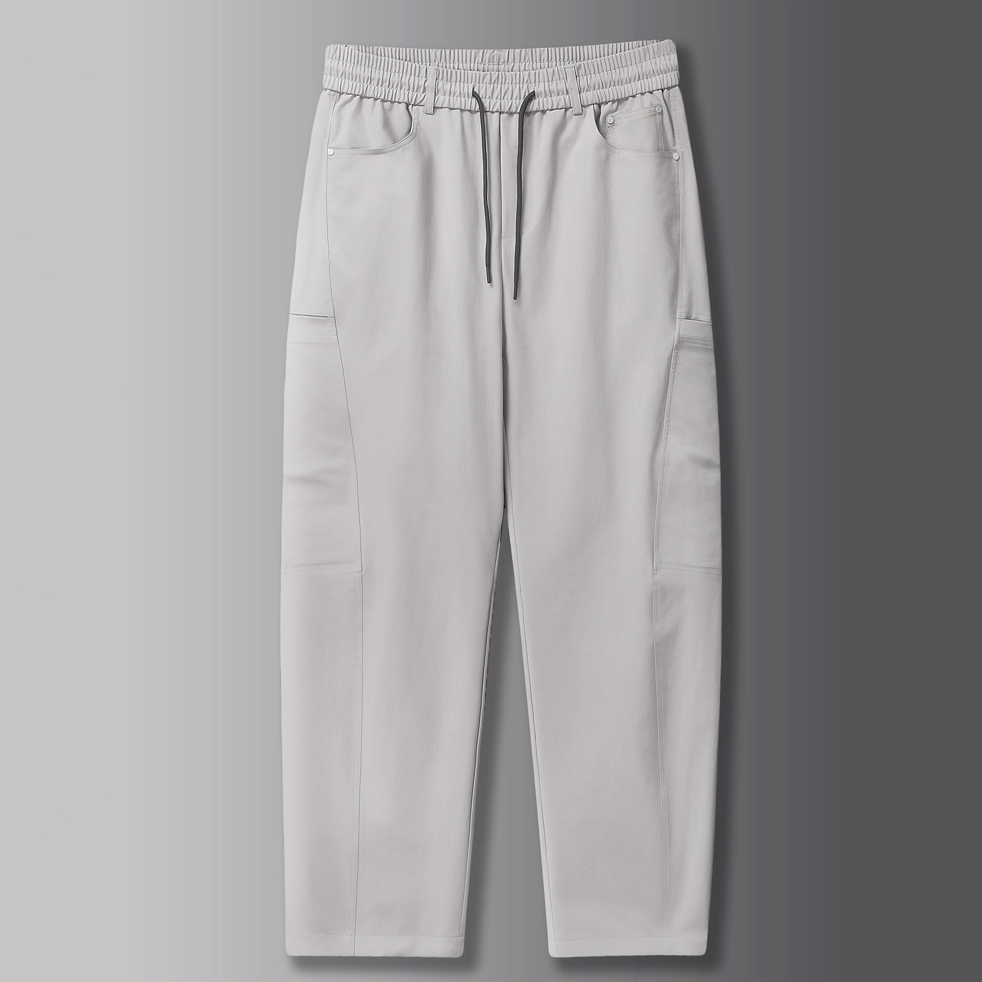 2025 Plus Size Cargo Pants for Men, Autumn Lace-Up Casual Pants, Loose Straight Pants for Big Guys, Outdoor Multi-Pocket Pants