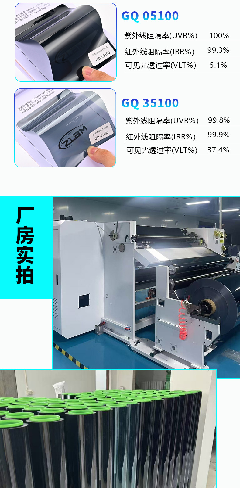 Directly from the manufacturer, ceramic car glass film, high insulation car film, front windshield film, sun protection and explosion-proof solar film