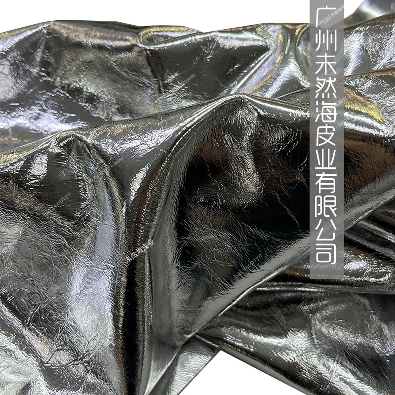头层牛皮银色耐磨抓皱金属膜箱包鞋靴用真皮厂家现货