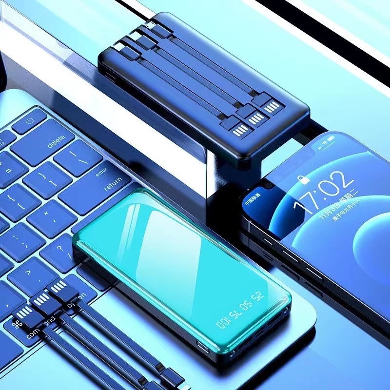 Pantalla digital de salida compartida de tres líneas al aire libre de 20000 mAh fuente de alimentación móvil de gran capacidad de carga de teléfono móvil portátil