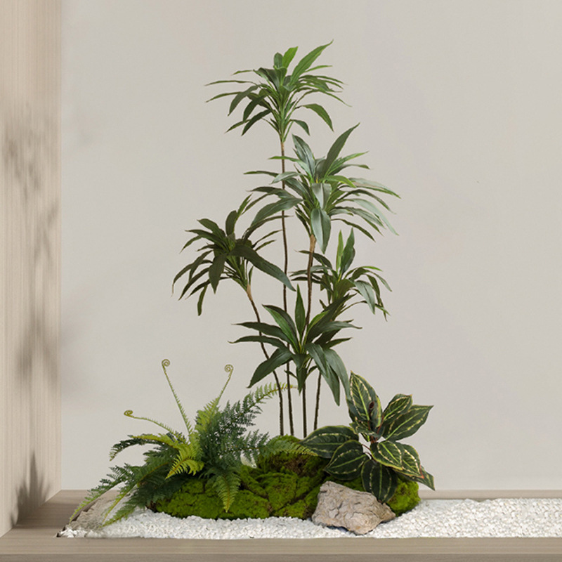 装飾木のショーウインドーの偽植物の景観は景樹の旅人の室内の客間の置物を作って緑の植造景の組み合わせをシミュレーションします。|undefined