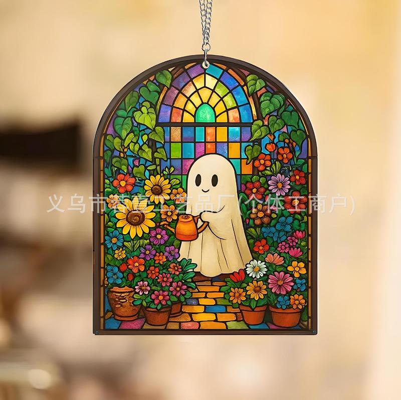 クロスボーダーかわいい小さなゴーストアクリルゴシックスタイルハロウィンお化け屋敷の装飾家の庭の装飾|undefined