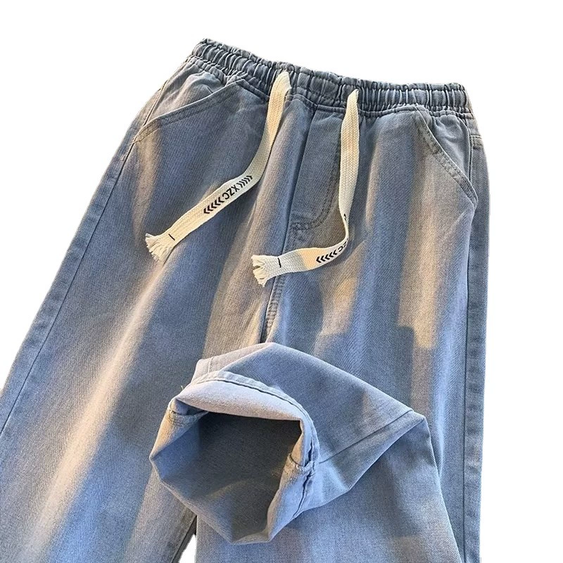 Свободные прямые детские джинсы — демисезонные oversize деним, размеры начальной школы S–XXXL