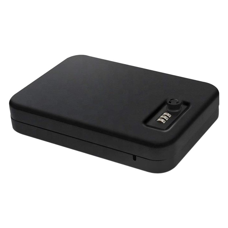 Caja Fuerte Portátil para Pistola de Hierro Antirrobo con Contraseña Mecánica para Automóvil
