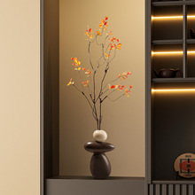 2025新款创意入户玄关壁龛石来运转花瓶客厅电视柜家居装饰品摆件